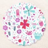 フローラ水彩保穂 ペーパーコースター (正面)