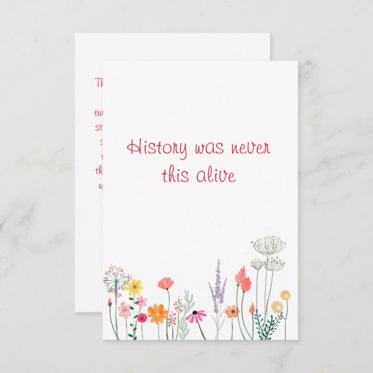 フローラ水彩先生履歴評価 サンキューカード (正面/裏面)