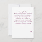 フローラ水彩先生履歴評価 サンキューカード (裏面)