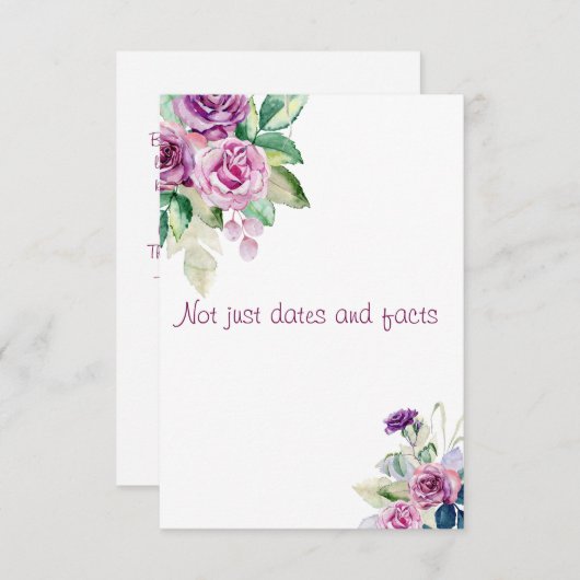 フローラ水彩先生履歴評価 サンキューカード (正面/裏面)