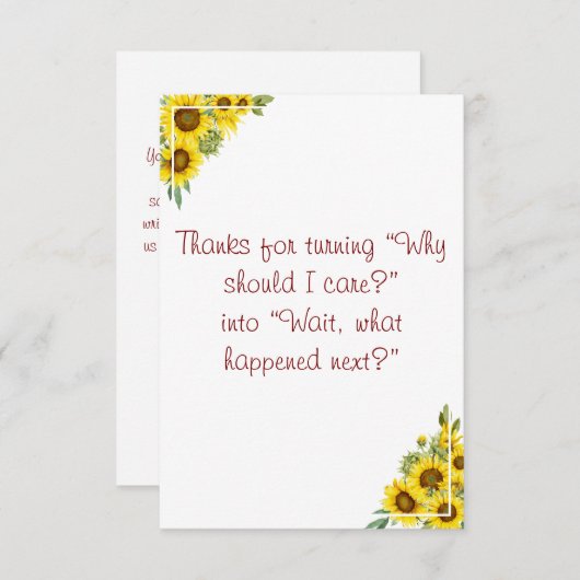 フローラ水彩先生履歴評価 サンキューカード (正面/裏面)