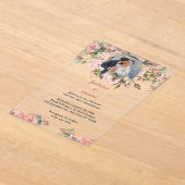 フローラ水彩写真アクリル結婚式招待状 アクリル招待状 (レイダウン)