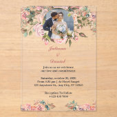 フローラ水彩写真アクリル結婚式招待状 アクリル招待状 (正面)