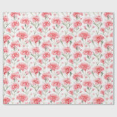 フローラ水彩包み紙 – カーネーション ラッピングペーパー (フラット)