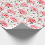 フローラ水彩包み紙 – カーネーション ラッピングペーパー (角)