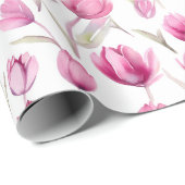 フローラ水彩包み紙- Tulips ラッピングペーパー (ロールコーナー)