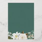 フローラ水彩卒業パーティー 箔招待状 (裏面)