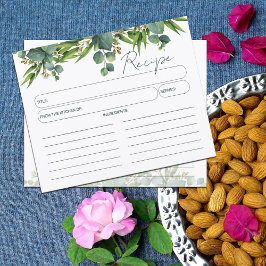 フローラ水彩厨房レシピカード