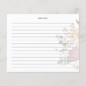 フローラ水彩厨房レシピカード (裏面)