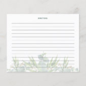 フローラ水彩厨房レシピカード (裏面)