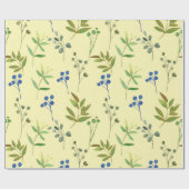フローラ水彩可愛いギフトアイディア1 ラッピングペーパー (フラット)