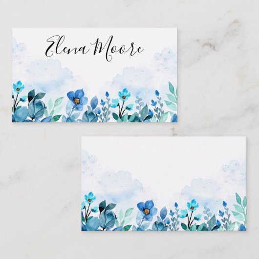 フローラ水彩名刺 名刺 (正面/裏面)