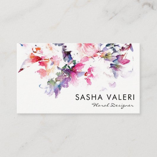 フローラ水彩名刺 名刺 (正面)