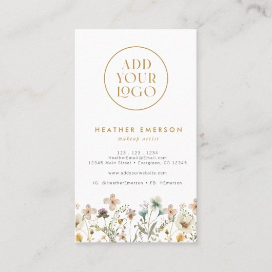 フローラ水彩名刺 名刺 (正面)