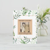 フローラ水彩悔やみや弔慰サンキューカード 招待状 (スタンド正面)