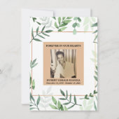 フローラ水彩悔やみや弔慰サンキューカード 招待状 (正面)