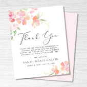 フローラ水彩悔やみや弔慰葬儀サンキューカード