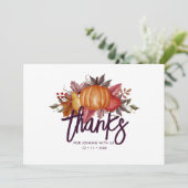 フローラ水彩感謝祭ディナー サンキューカード (スタンド正面)
