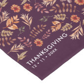 フローラ水彩感謝祭ディナー ショートテーブルランナー (コーナー)