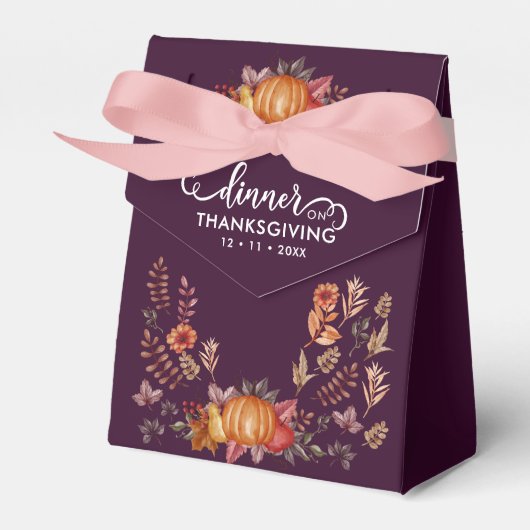 フローラ水彩感謝祭ディナー フェイバーボックス (正面サイド)