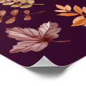 フローラ水彩感謝祭ディナー ポスター (角)