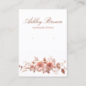 フローラ水彩手作りジュエリーイヤリングディスプレイ 名刺 (正面)