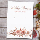 フローラ水彩手作りジュエリーイヤリングディスプレイ 名刺