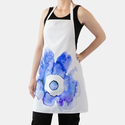 フローラ水彩手描き抽象芸術アートエプロン エプロン (インサイチュ)