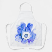 フローラ水彩手描き抽象芸術アートエプロン エプロン (正面)