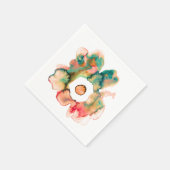 フローラ水彩手描き抽象芸術アートナプキン スタンダードカクテルナプキン (角)