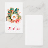 フローラ水彩手描き抽象芸術アートノートカー ノートカード (正面/裏面)