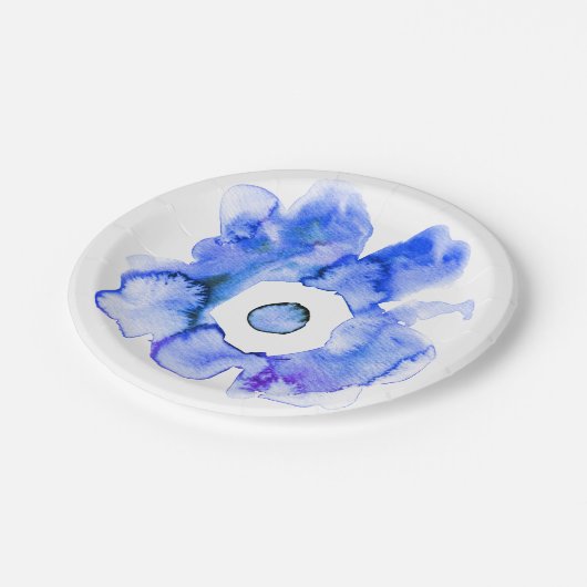 フローラ水彩手描き抽象芸術アート紙pl ペーパープレート (アングル)