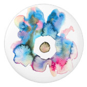 フローラ水彩手描き抽象芸術アート セラミックノブ (正面)