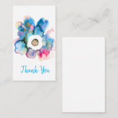 フローラ水彩手描き抽象芸術アート ノートカード (正面/裏面)