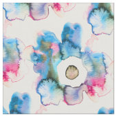 フローラ水彩手描き抽象芸術アート ファブリック (クローズアップ)