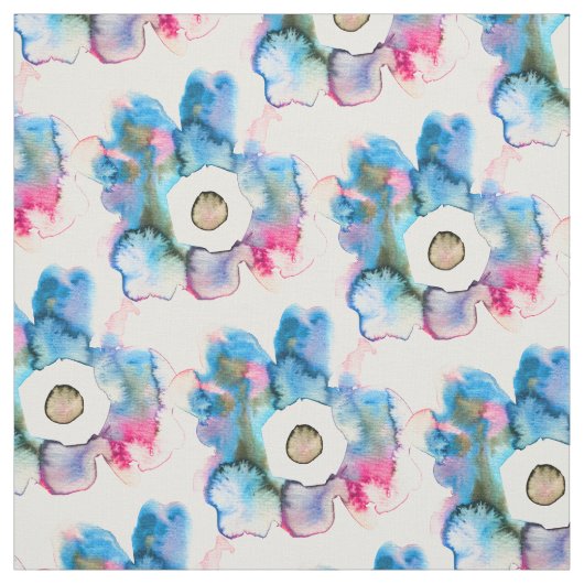フローラ水彩手描き抽象芸術アート ファブリック (見本)