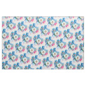 フローラ水彩手描き抽象芸術アート ファブリック (ファットクウォーター)