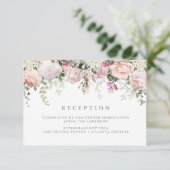 フローラ水彩披露宴情報の挿入 エンクロージャーカード (スタンド正面)