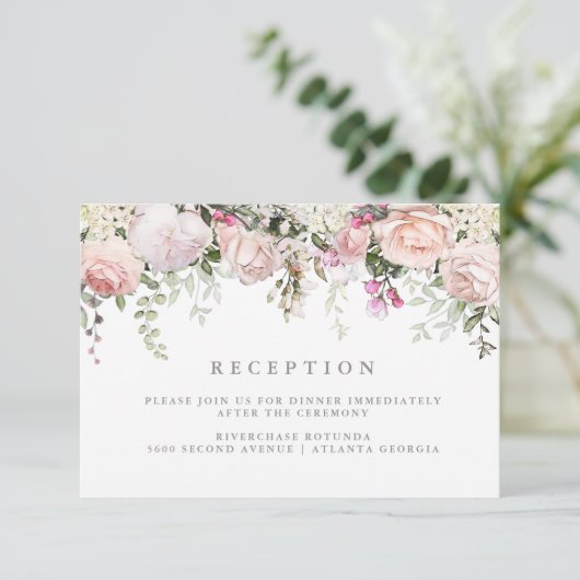 フローラ水彩披露宴情報の挿入 エンクロージャーカード (スタンド正面)