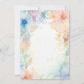 フローラ水彩抽象芸術結婚式招待状 招待状 (裏面)