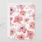 フローラ水彩植物ビンテージウェディング 招待状 (裏面)