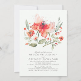 フローラ水彩植物学結婚院 招待状