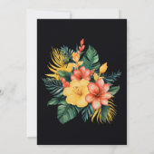 フローラ水彩植物性トロピカルズ結婚ス 招待状 (裏面)