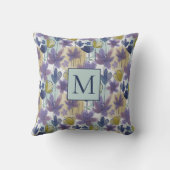 フローラ水彩模様カラフルモノグラム クッション (裏面)