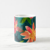 フローラ水彩模様デザイン モーフィングマグカップ (中央)