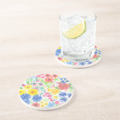 フローラ水彩模様 コースター (側面)