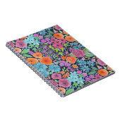 フローラ水彩模様 ノートブック (右側)