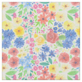 フローラ水彩模様 ファブリック (クローズアップ)