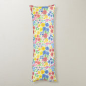 フローラ水彩模様 ボディピロー (裏面 (縦))