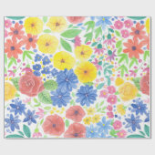 フローラ水彩模様 ラッピングペーパー (フラット)